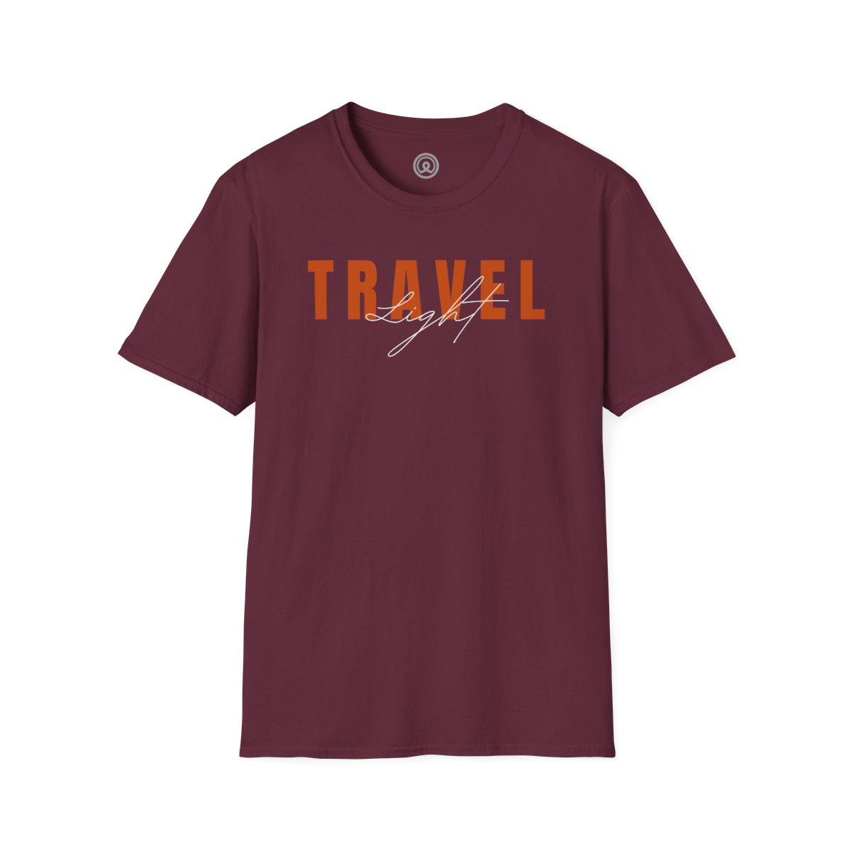 Travel Light Trips Trips Minimalist T-shirt Unisex Maroon Softstyle T-Shirt