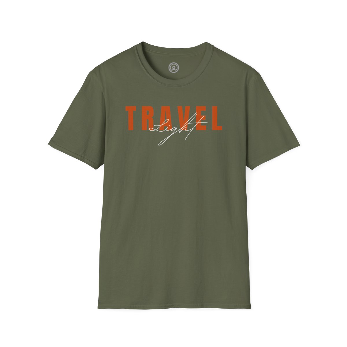 Travel Light Trips Trips Minimalist T-shirt Unisex Military Green Softstyle T-Shirt