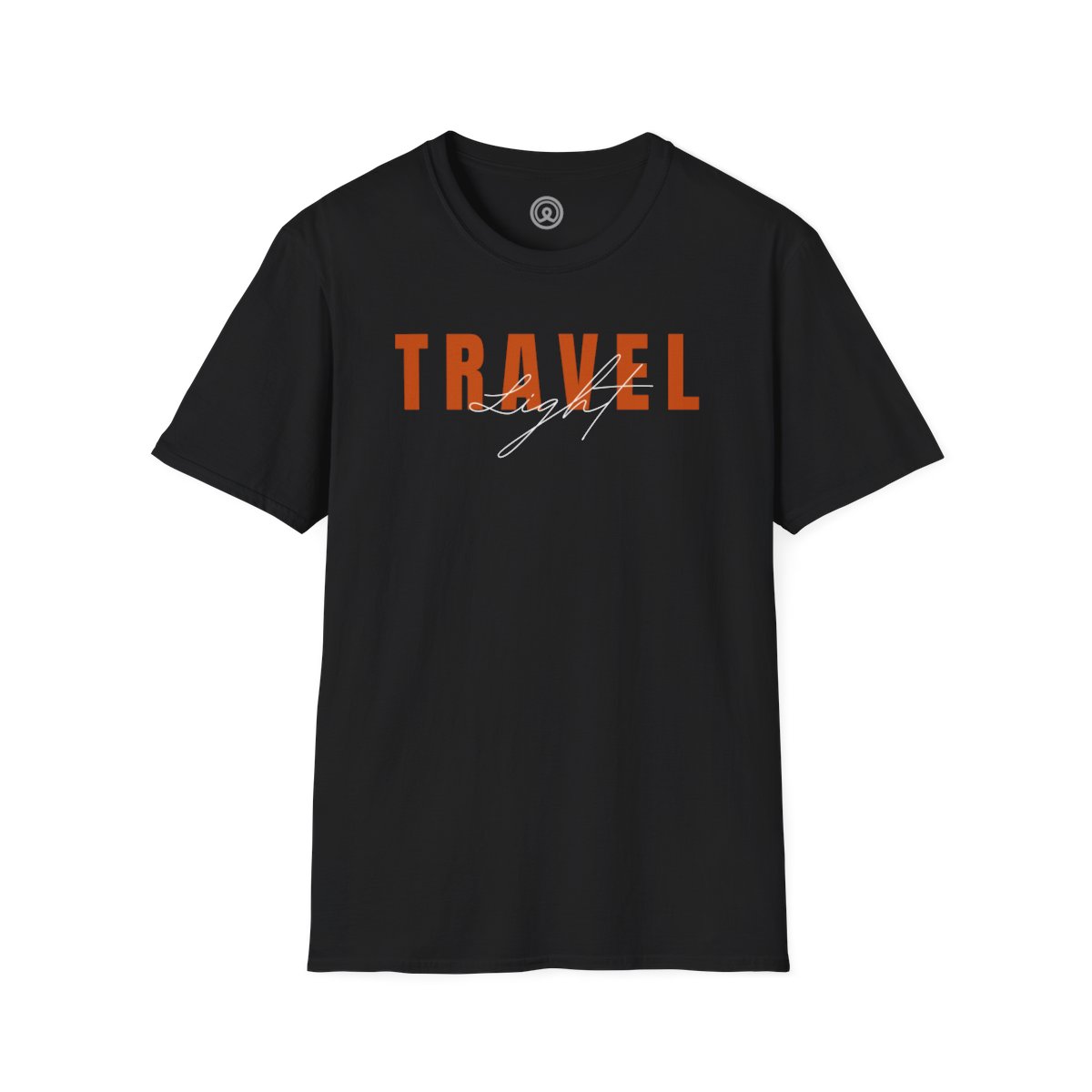 Travel Light Trips Trips Minimalist T-shirt Unisex Black Softstyle T-Shirt